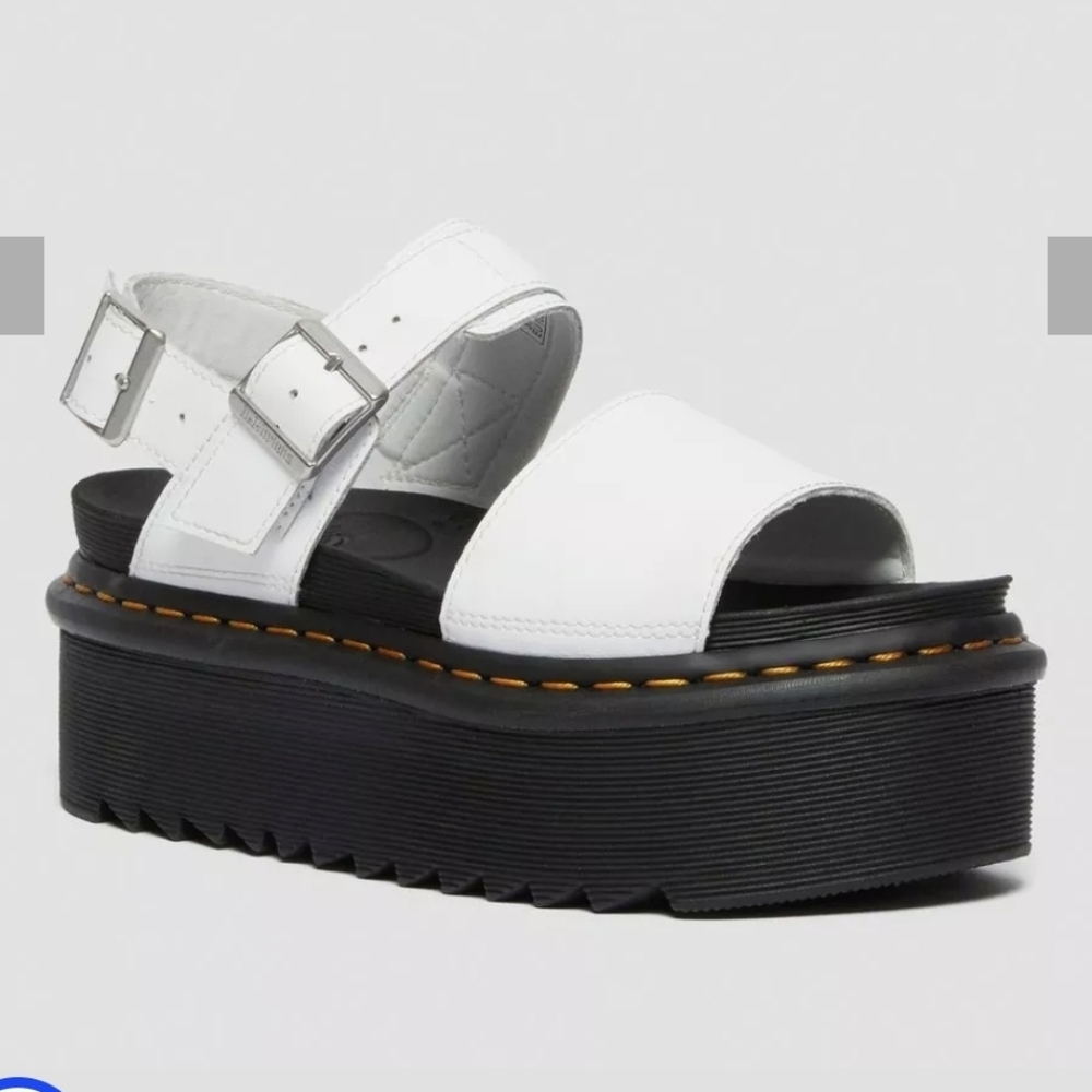 Dr. Martens Voss Quad Women's Leather Strap Platform Sandals Size 11